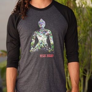 Rebel Buddha lotus 3/4 sleeve shirt